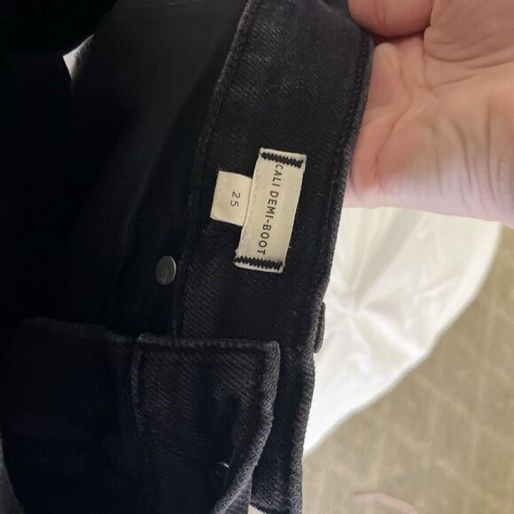 Madewell Black Jeans Cali Demi-Boot 25 Womens Gray Classic Normcore Neutral - Picture 9 of 10